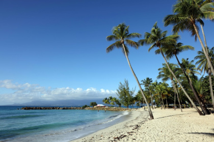 Une plage de Guadeloupe, au Gosier, le 12 février 2022