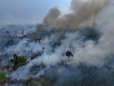 Incendie de forêt volontaire près de Labrea, en Amazonie brésilienne, le 4 septembre 2024