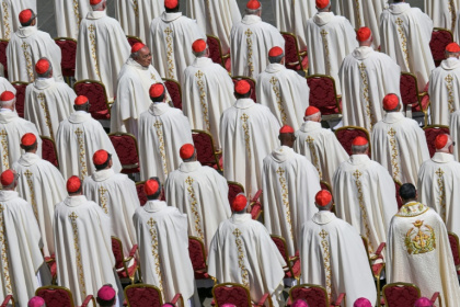place Saint-Pierre au Vatican au lendemain des funérailles du pape François, le 27 avril 2025 place Saint-Pierre au Vatican au lendemain des funérailles du pape François, le 27 avril 2025