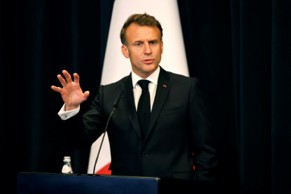 Le président français Emmanuel Macron s'exprime lors d'une conférence de presse à Tirana, le 17 mai 2025 - Ludovic MARIN (AFP) Le président français Emmanuel Macron s'exprime lors d'une conférence de presse à Tirana, le 17 mai 2025 - Ludovic MARIN (AFP)