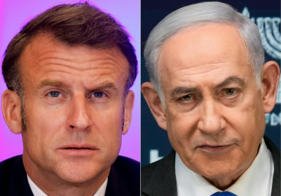 Combo des photos du président français Emmanuel Macron et du Premier ministre israélien Benjamin Netanyahu - Olivia BUGAULT, Valentina BRESCHI (AFP) Combo des photos du président français Emmanuel Macron et du Premier ministre israélien Benjamin Netanyahu - Olivia BUGAULT, Valentina BRESCHI (AFP)