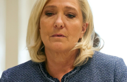 La cheffe des députés du Rassemblement national, Marine Le Pen, le 31 mars 2025 au tribunal correctionnel de Paris - Alain JOCARD (AFP)