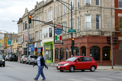 Un supermarché avec un drapeau mexicain dans le quartier hispanique de Little Village à Chicago, le 11 octobre 2025 dans l'Illinois - OCTAVIO JONES (AFP) Un supermarché avec un drapeau mexicain dans le quartier hispanique de Little Village à Chicago, le 11 octobre 2025 dans l'Illinois - OCTAVIO JONES (AFP)