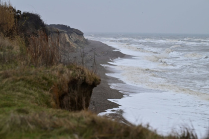 Vue du littoral dans le village balnéaire de Thorpeness, dans le Suffolk, en Angleterre, le 3 février 2026 - Ben STANSALL (AFP)