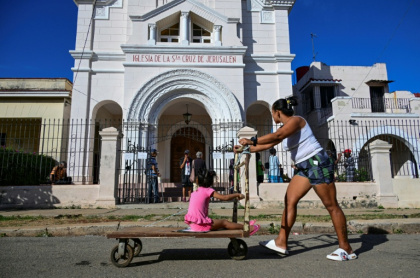 Vue de l'église catholique Santa Cruz de Jérusalem, à La Havane, le 14 avril 2026 - Adalberto ROQUE (AFP)