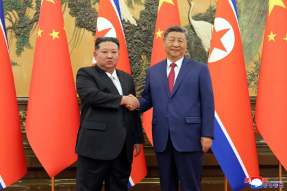 Kim jong Un et Xi Jinping à Pékin le 4 septembre 2025 - STR (AFP)