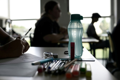 Des lycéens passent l'épreuve de philosophie du bac à Bordeaux le 15 juin 2022 - PhiLippe LOPEZ (AFP)