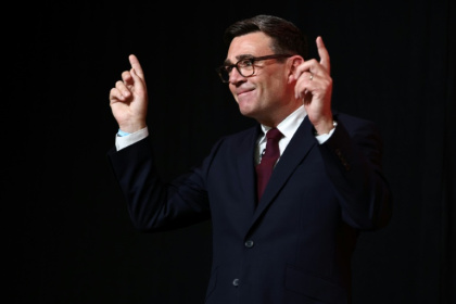 Andy Burnham, confirmé comme nouveau chef du Labour et prochain Premier ministre, lors de la "conférence extraordinaire" du Parti travailliste, le 17 juillet 2026 à Londres - Henry Nicholls (AFP)