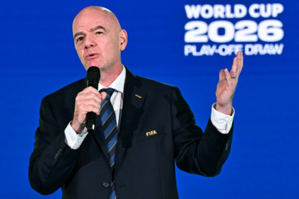 Le président de la Fifa, Gianni Infantino, lors du tirage au sort des barrages de la Coupe du monde 2026, à Zurich, le 20 novembre 2025 - Abdel Majid BZIOUAT (AFP)