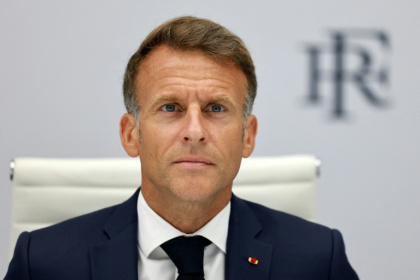Le président français Emmanuel Macron copréside une réunion par vidéoconférence, à Paris, le 24 août 2026 - Stephanie Lecocq (AFP)