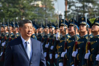 Le président chinois Xi Jinping à Bichkek, la capitale du Kirghizstan, le 31 août 2026 - Vyacheslav OSELEDKO (AFP)