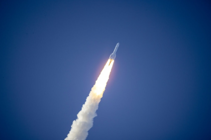 An Ariane 6 rocket launches from the Guiana Space Centre carrying the MTG-I2 (Meteosat - RONAN LIETAR (AFP)