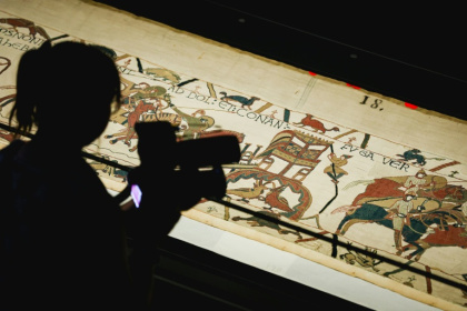 La tapisserie de Bayeux au British Museum àLondres le 7 septembre 2026 - Adrian DENNIS (AFP)
