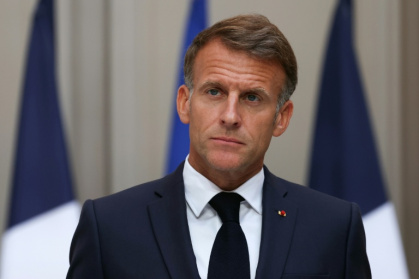 Le président Emmanuel Macron donne une conférence de presse au palais de l'Elysée, à Paris, le 18 septembre 2026 - Ed JONES (AFP)