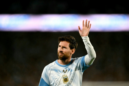 Lionel Messi lors de son dernier match avec l'Argentine le 6 octobre 2026 au stade Monumental de Buenos Aires - Luis ROBAYO (AFP)