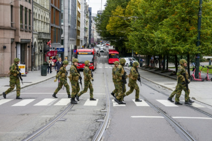 Des soldats participent à un exercice, visant à protéger les autorités, les infrastructures critiques et les installations destinées à l’accueil des forces alliées en situation de crise, le 14 septembre 2026 à Oslo, en Norvège - Cornelius POPPE (AFP)